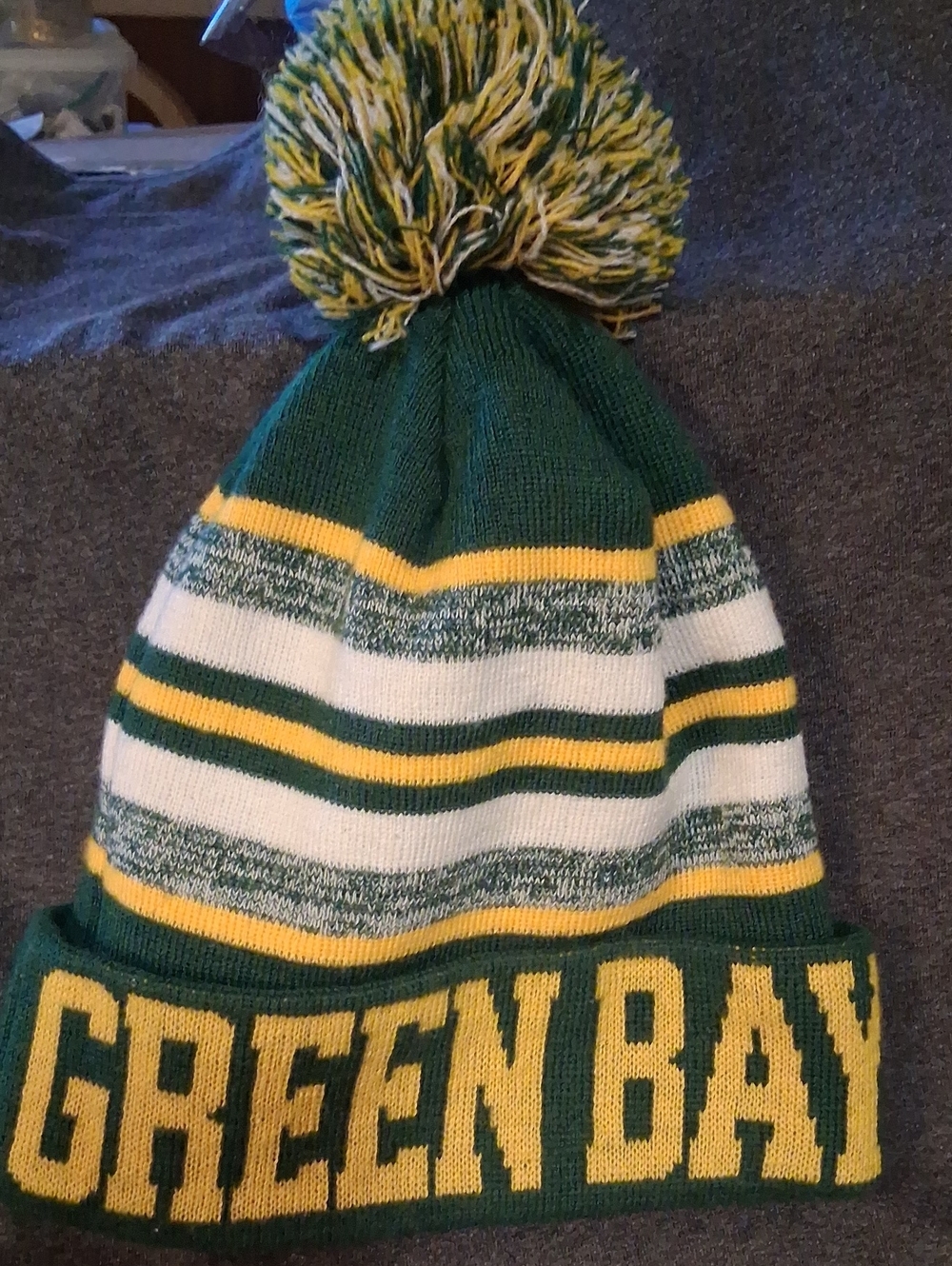 New Green Bay Packers Knit Touque - Green/Yellow/White- NFL